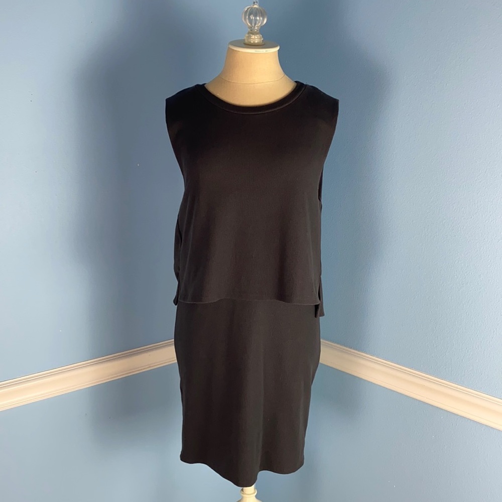 SOPHIE RUE Charcoal Open-back Ribbed Dress